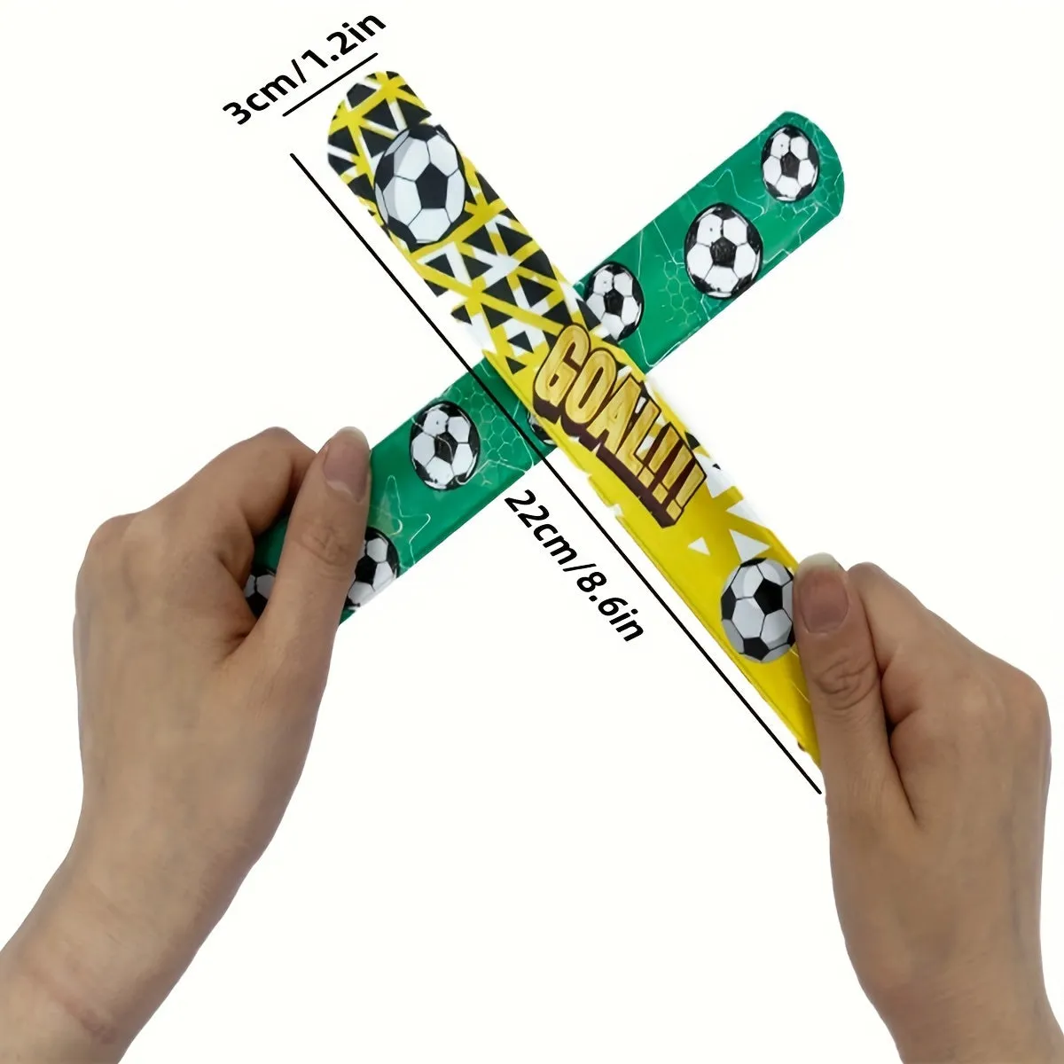 10pcs Football Slap Bracelets Perfect Sports Party Gift Set