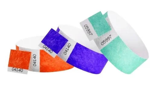 1" Tyvek® Wristbands - Detachable Stub