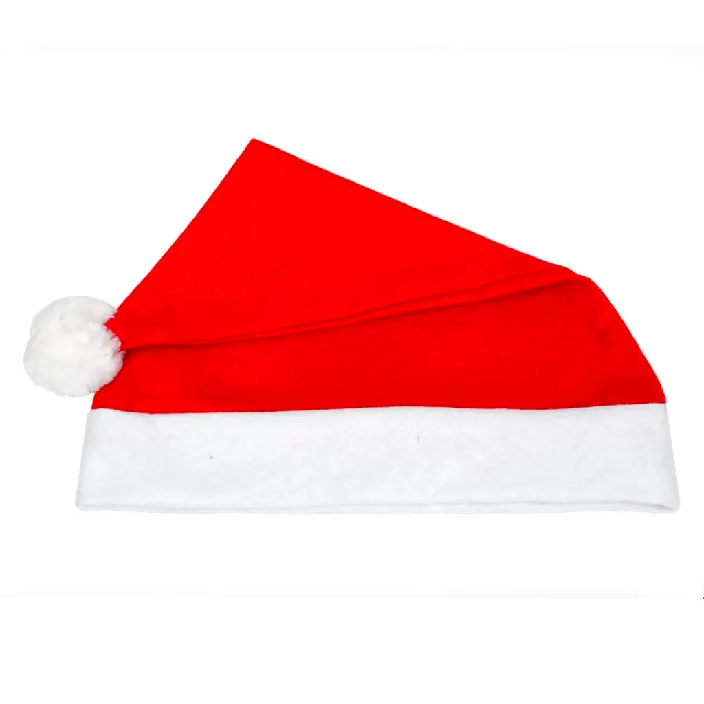 24-Pack Santa Claus Christmas Hats - Premium Polyester Felt, Perfect for Holiday Parties & Festive Fun