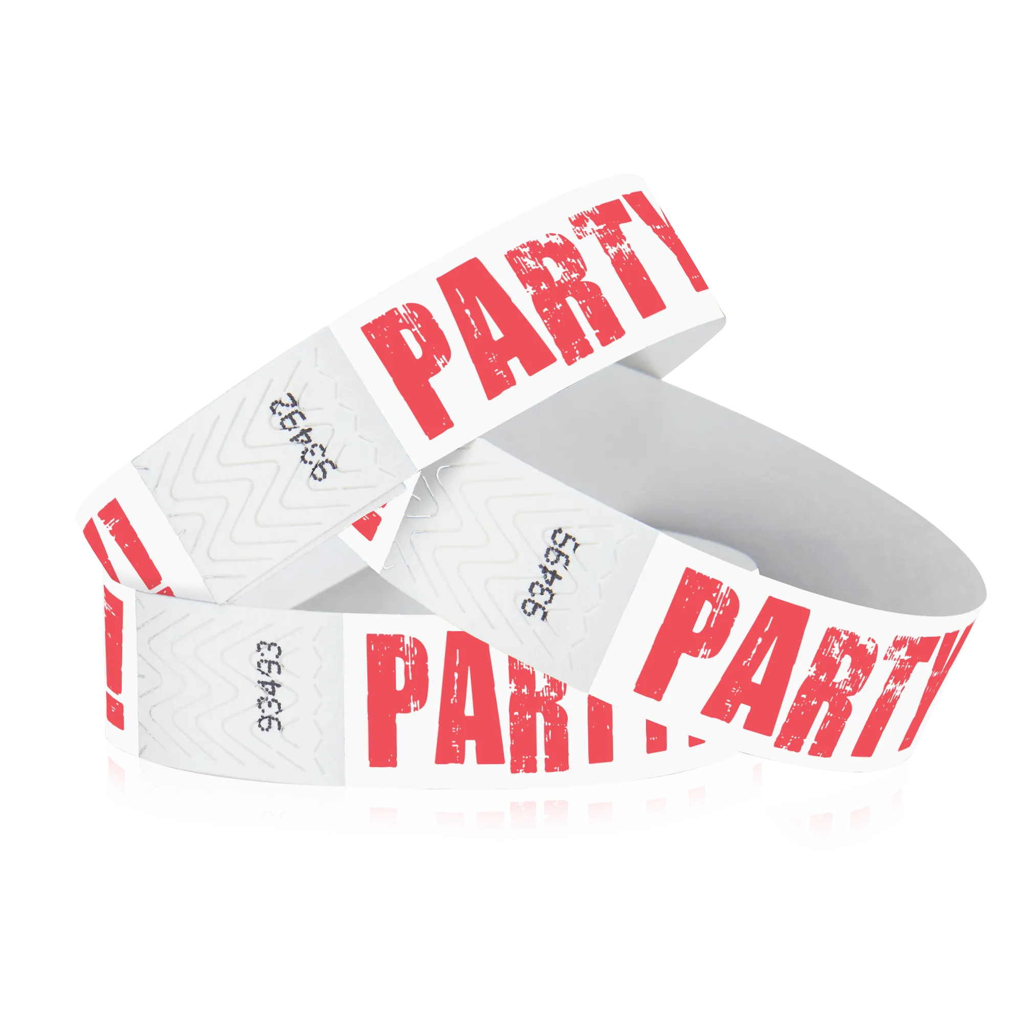 3/4" Tyvek Red Party Wristbands