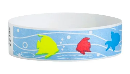 3/4" Tyvek® Wristbands - Tropical Fish