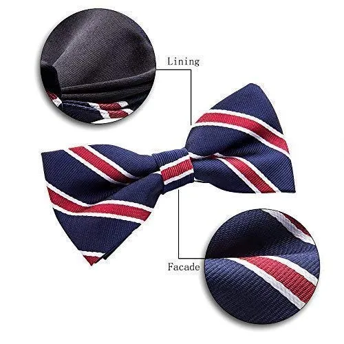 8 PACKS Elegant Adjustable Pre-tied bow ties for Men And Boys