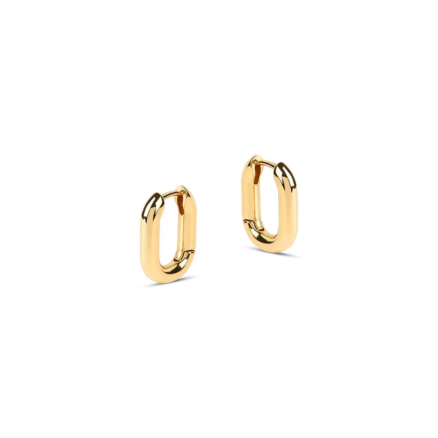 Bella Mini Rectangular Gold Earrings