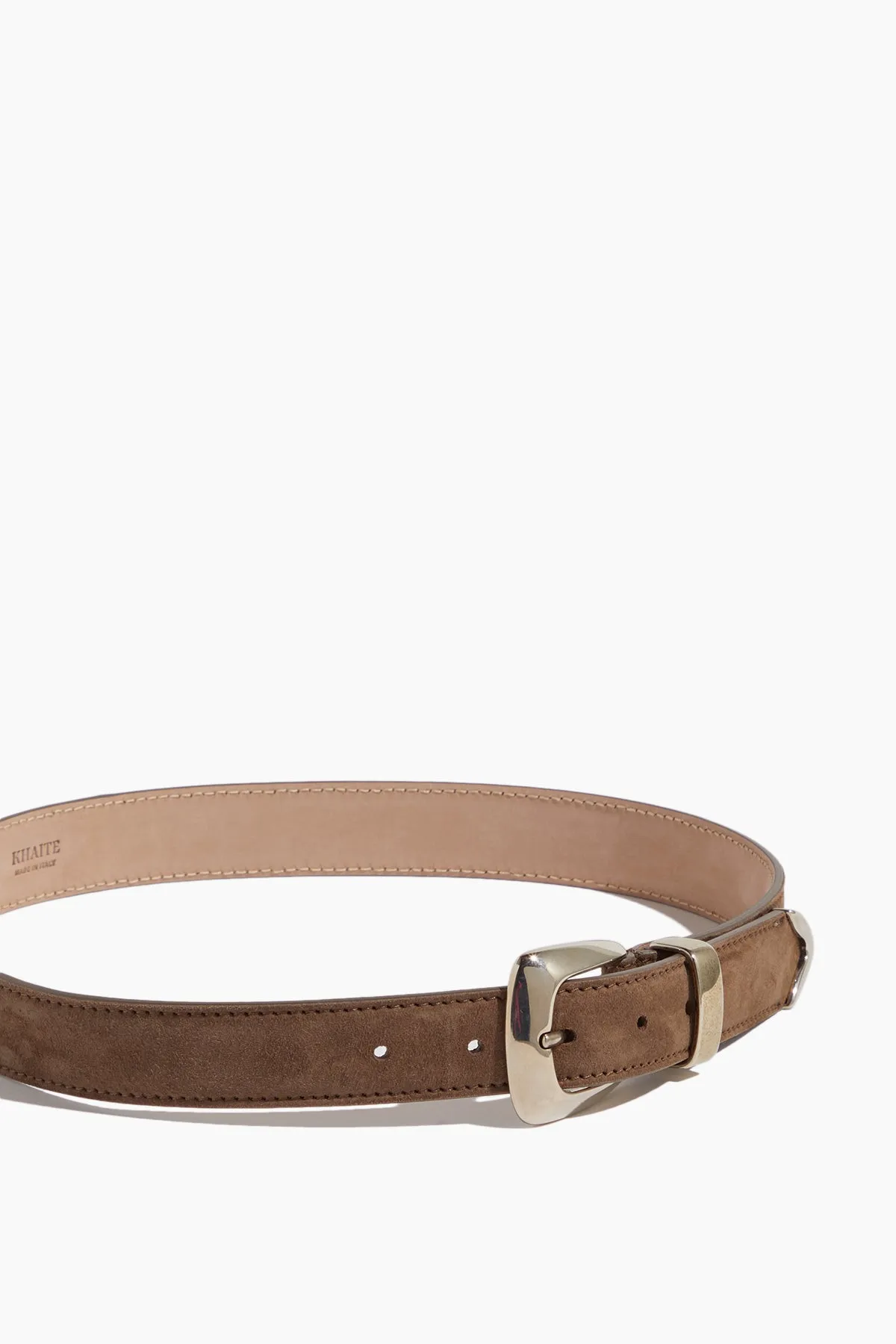 Benny Belt with Antique Silver Buckle in Toffee