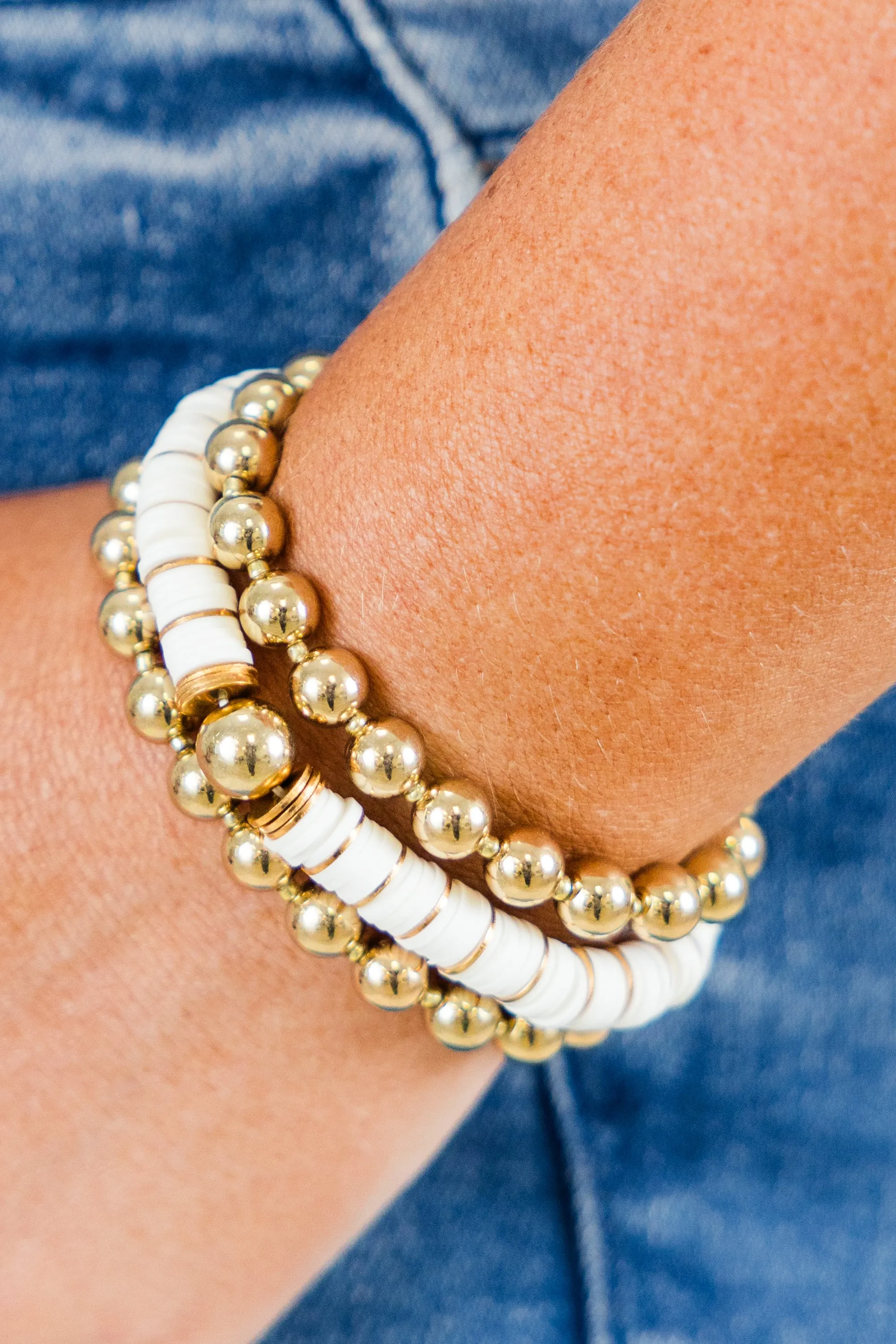 Bet On It Bracelet Set, White