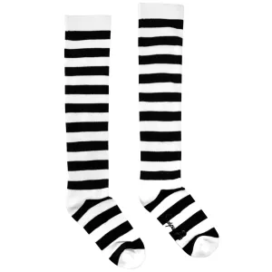 Black & White Stripes Knee Socks by Sourpuss