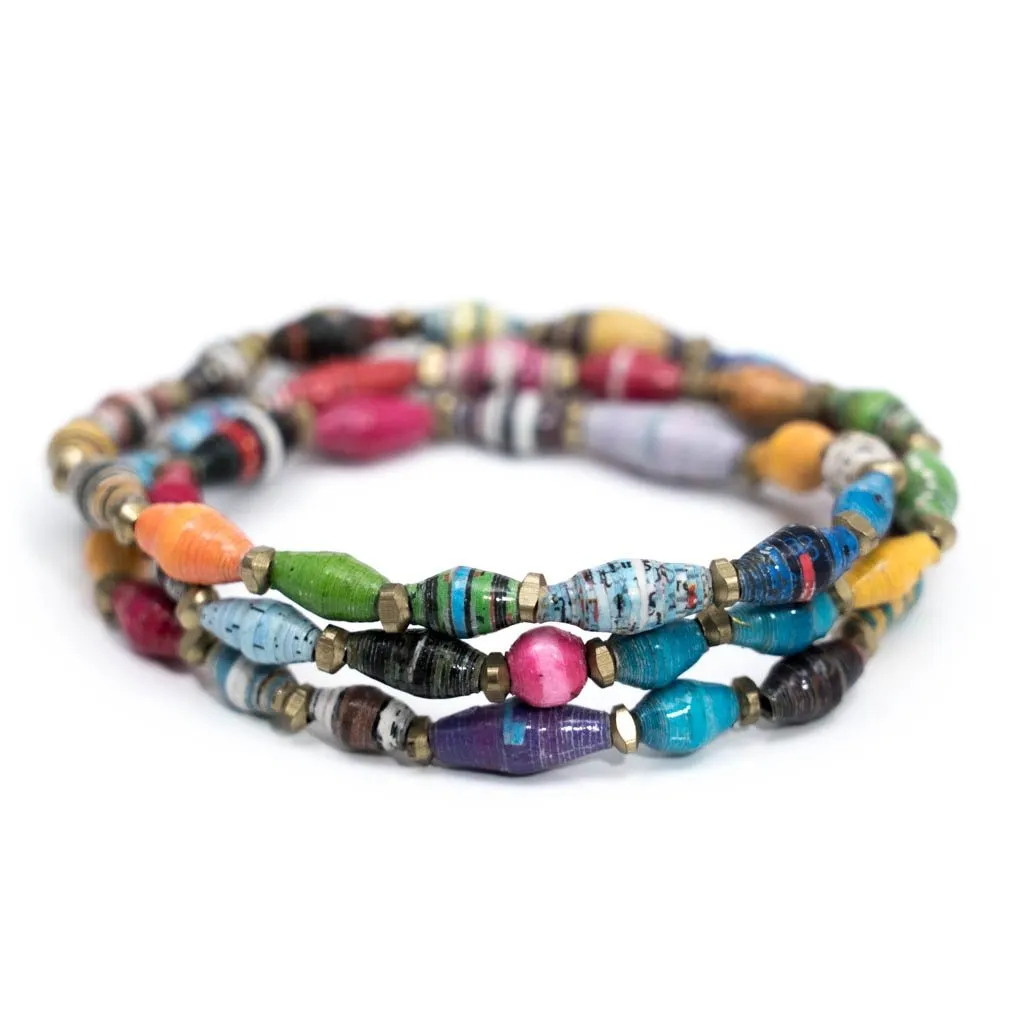 Bracelet -  Celebration Triple Wrap Multi
