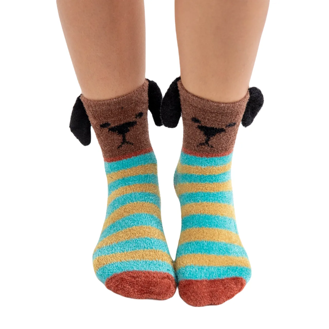 Brown Dog Cozy Socks