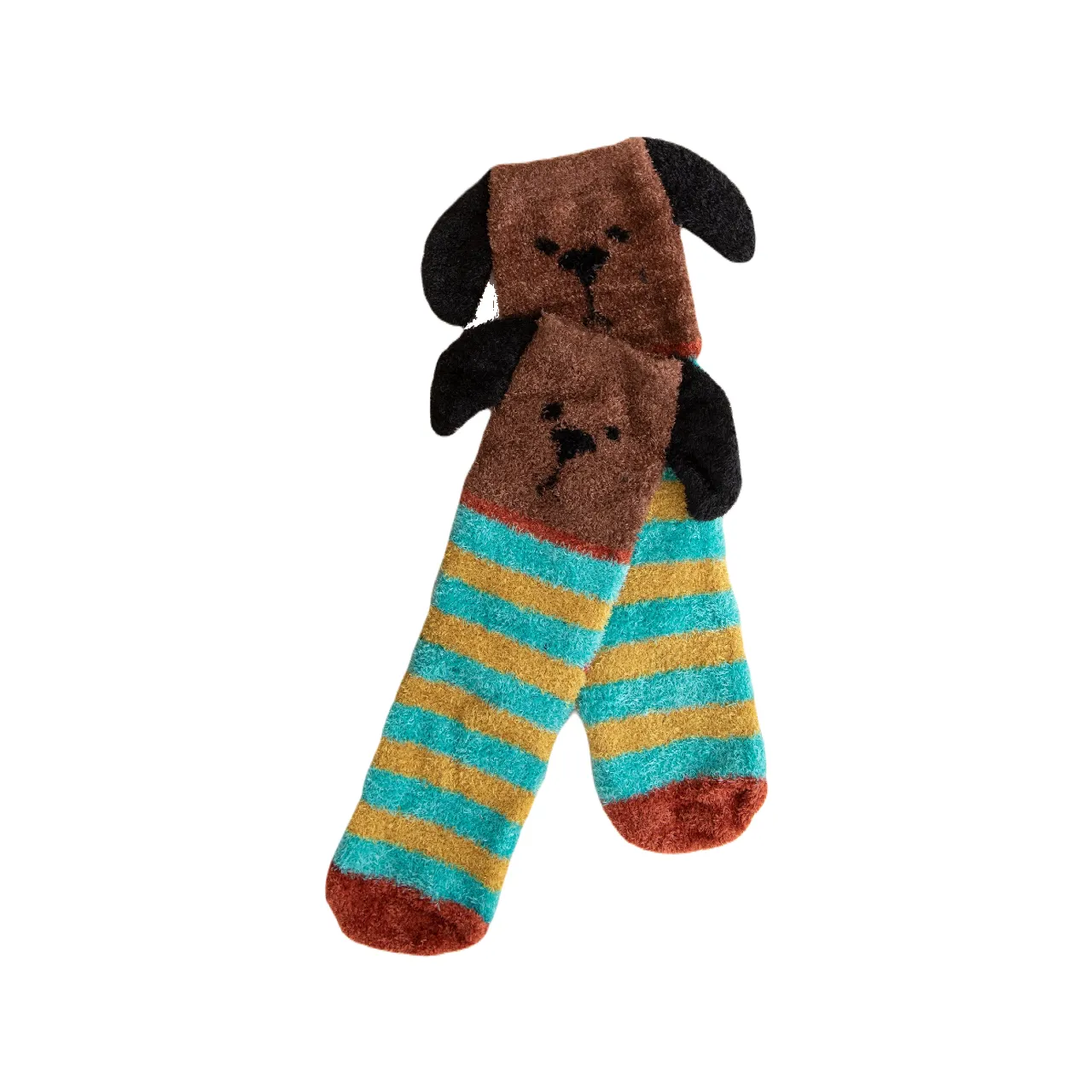Brown Dog Cozy Socks