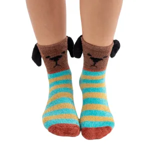 Brown Dog Cozy Socks