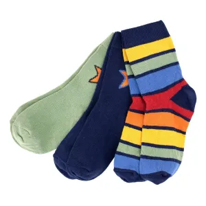 Chamonix, Pacific & Sage Multi-Stripe Socks - 3 Pack