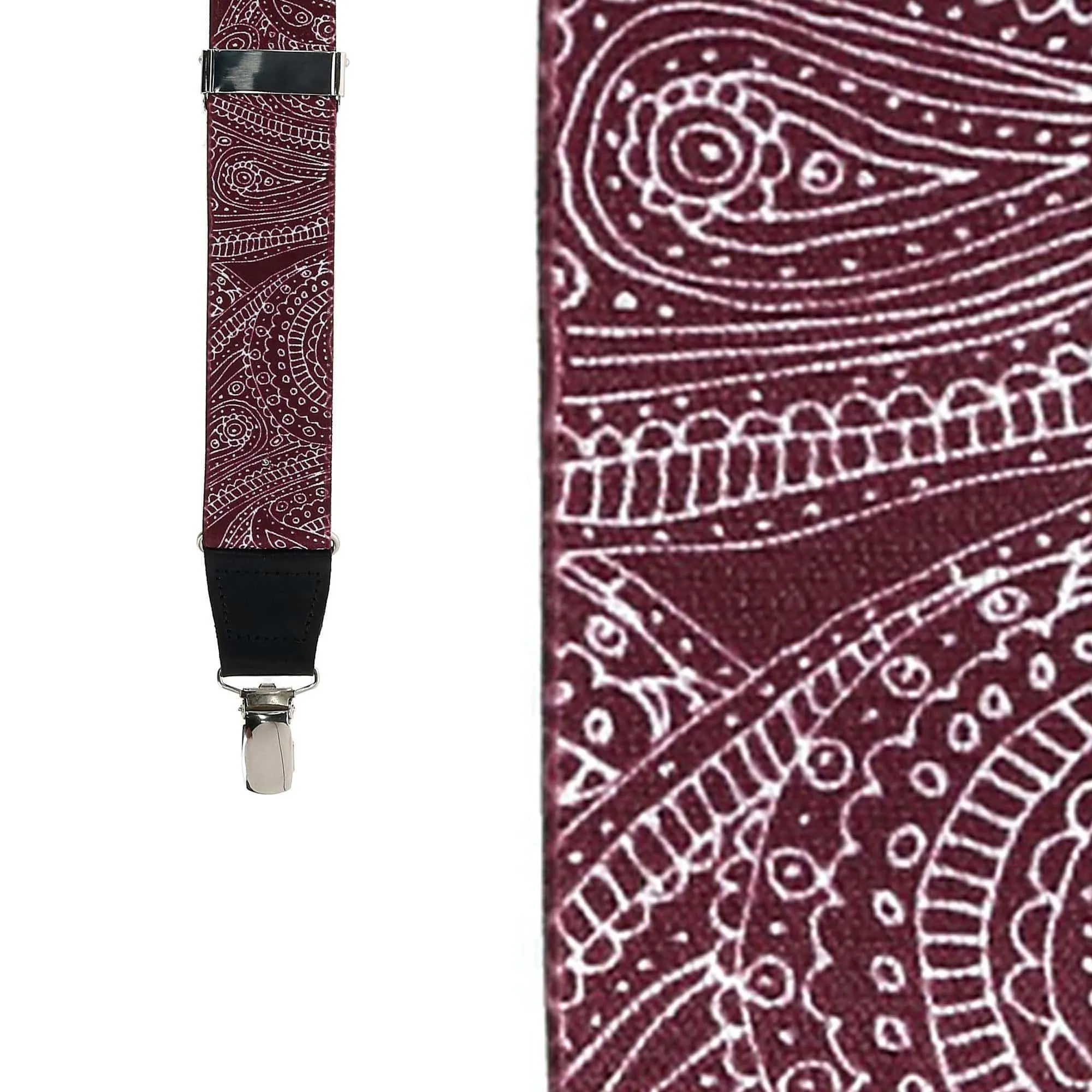 CrookhornDavis Men's Paisley Way 35mm Clip End Elastic Braces