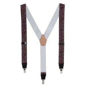 CrookhornDavis Men's Paisley Way 35mm Clip End Elastic Braces