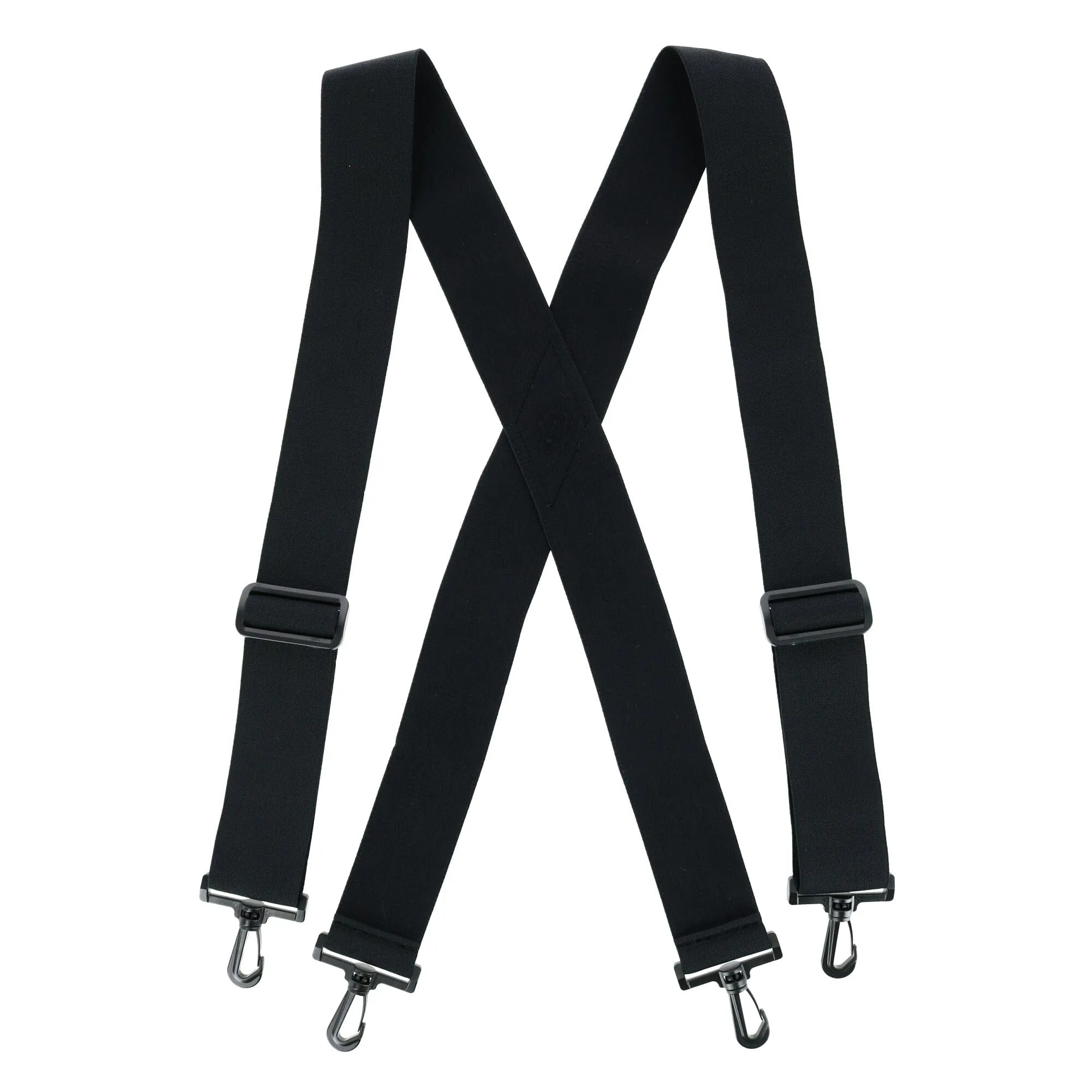 CTM® Big & Tall Elastic TSA Compliant Suspenders with Swivel Hook Ends