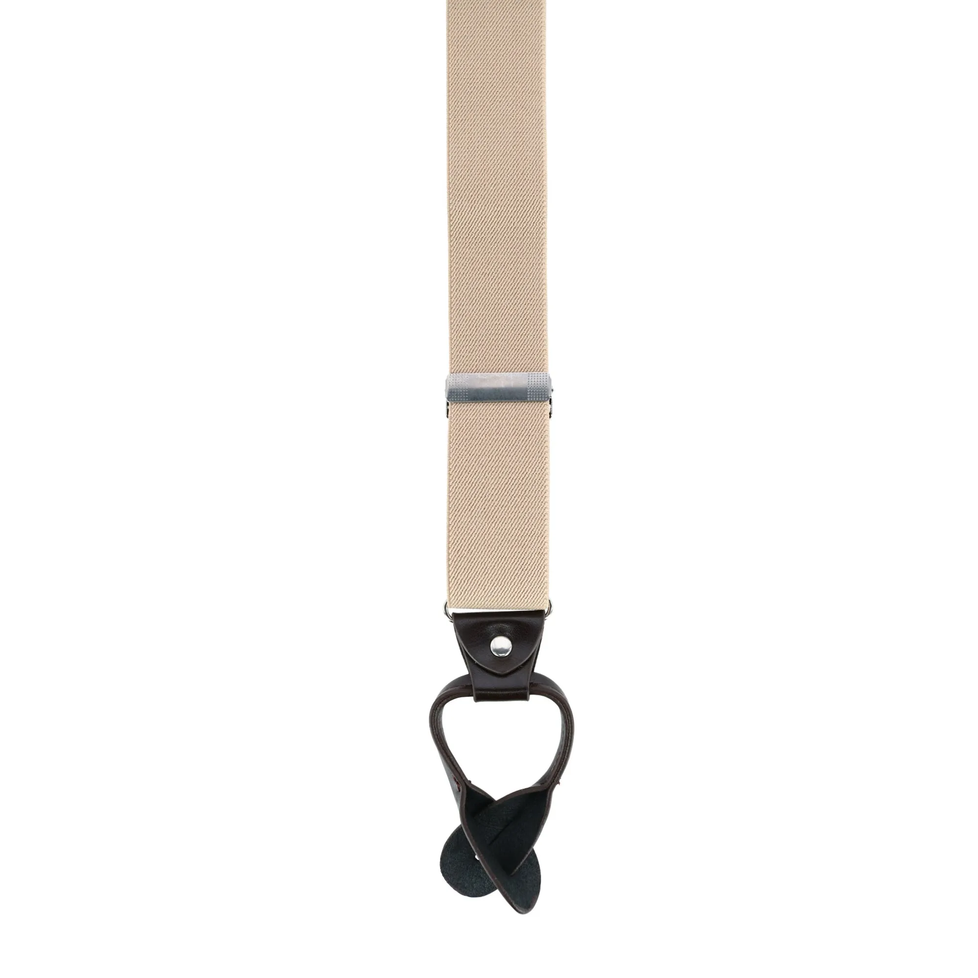 CTM® Men's 1.375 Inch Wide Solid Color Y-Back Button-End Suspenders