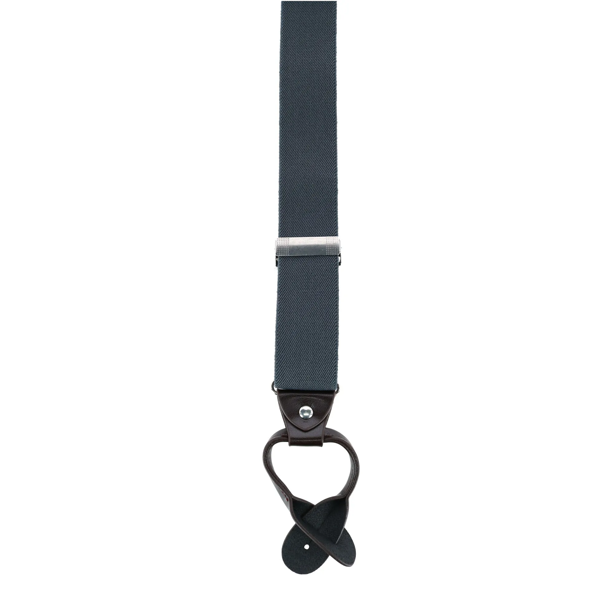 CTM® Men's 1.375 Inch Wide Solid Color Y-Back Button-End Suspenders