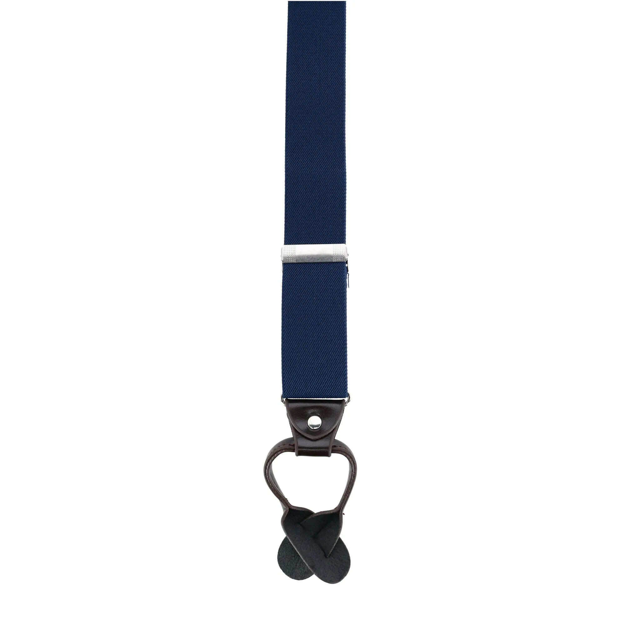 CTM® Men's 1.375 Inch Wide Solid Color Y-Back Button-End Suspenders