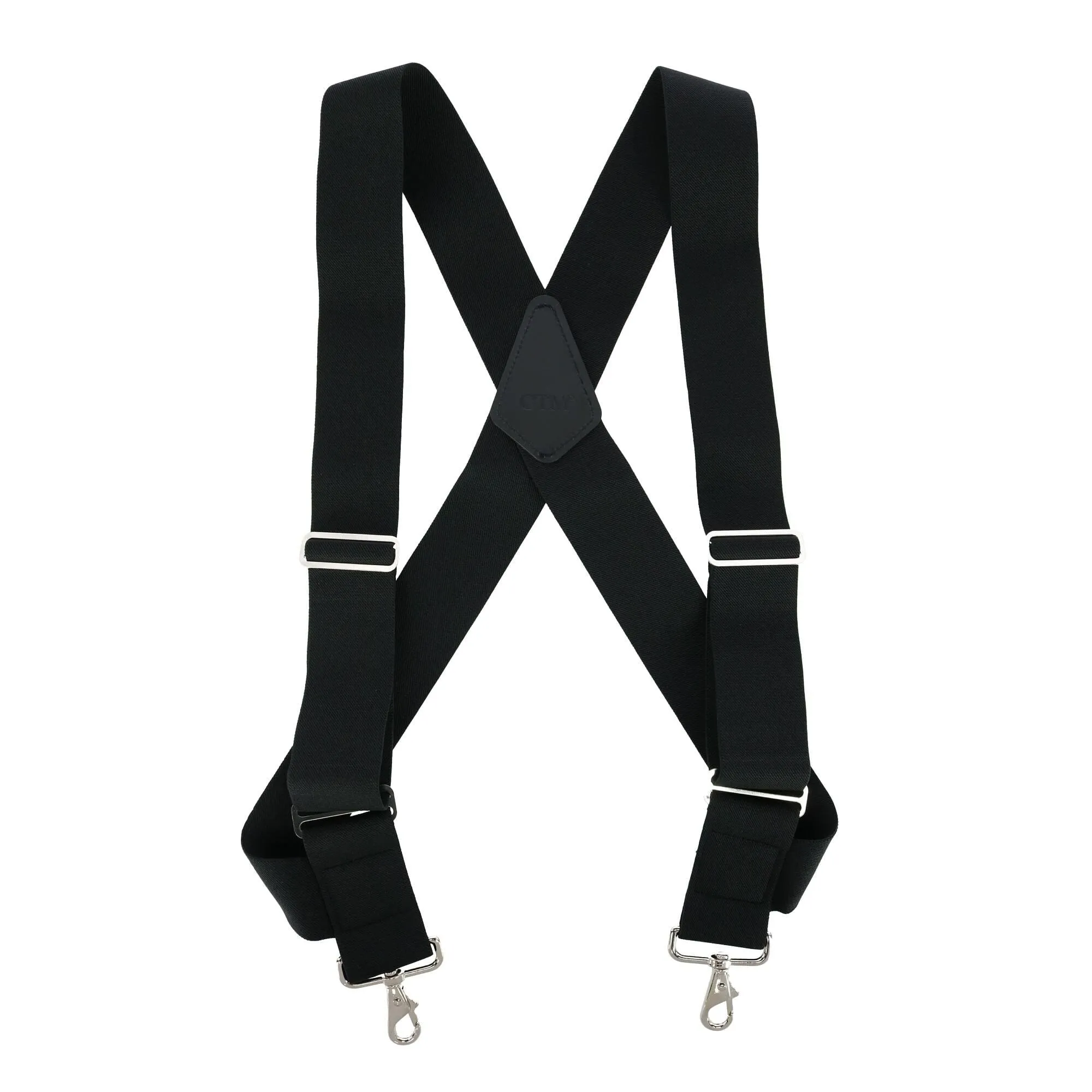 CTM® Men's Big & Tall Elastic Side Clip Metal Swivel Hook Trucker Suspenders