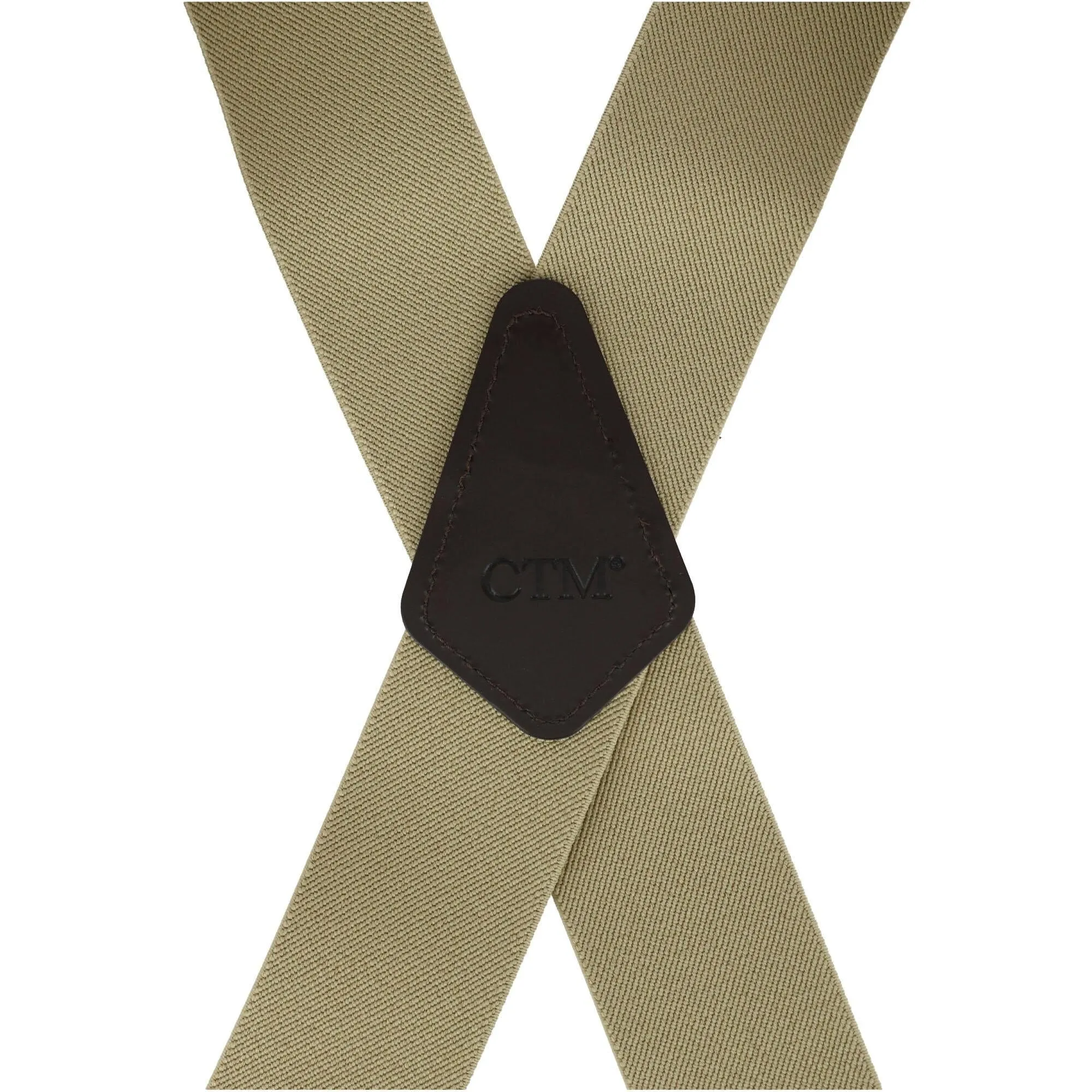 CTM® Men's Big & Tall Elastic Side Clip Metal Swivel Hook Trucker Suspenders