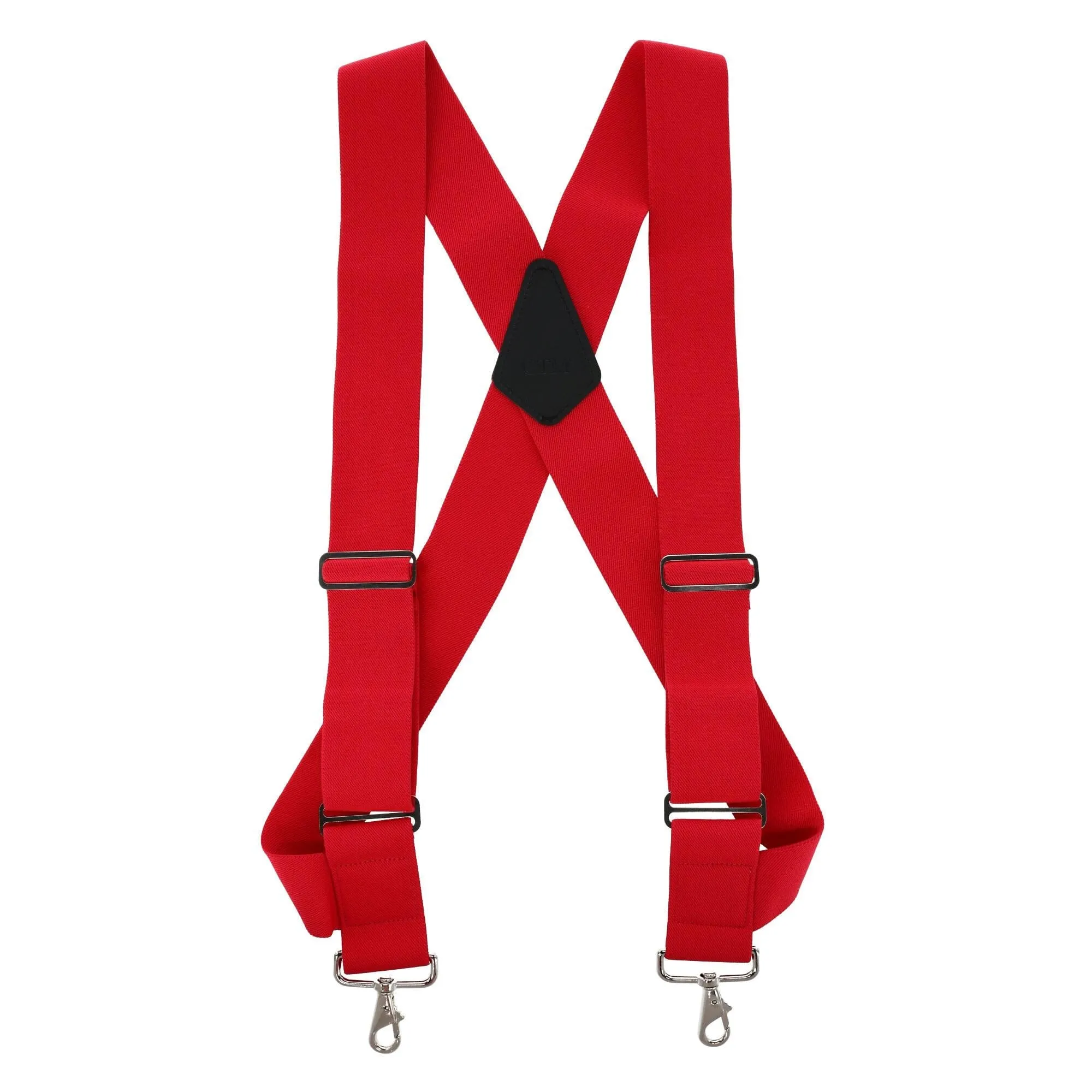 CTM® Men's Big & Tall Elastic Side Clip Metal Swivel Hook Trucker Suspenders