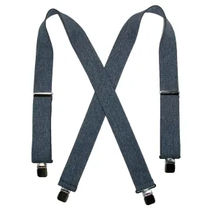 CTM® Men's Denim Clip-End 2 Inch Suspenders