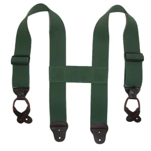 CTM® Men's Elastic 2 Inch Wide Button-End Wader Suspenders