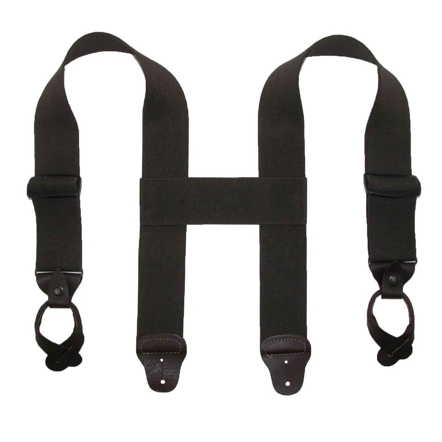 CTM® Men's Elastic 2 Inch Wide Button-End Wader Suspenders