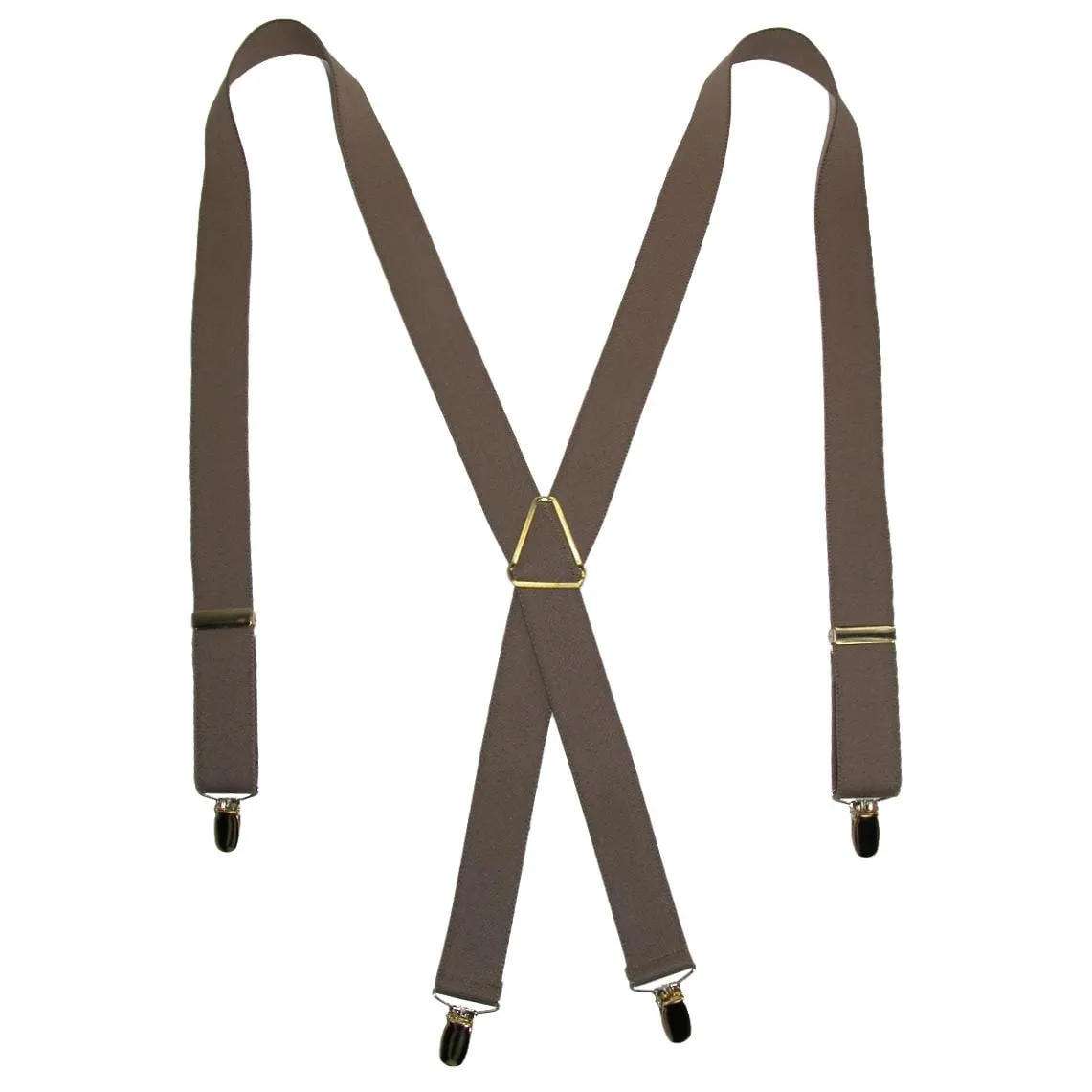 CTM® Men's Elastic X-Back Suspenders with Brass Hardware