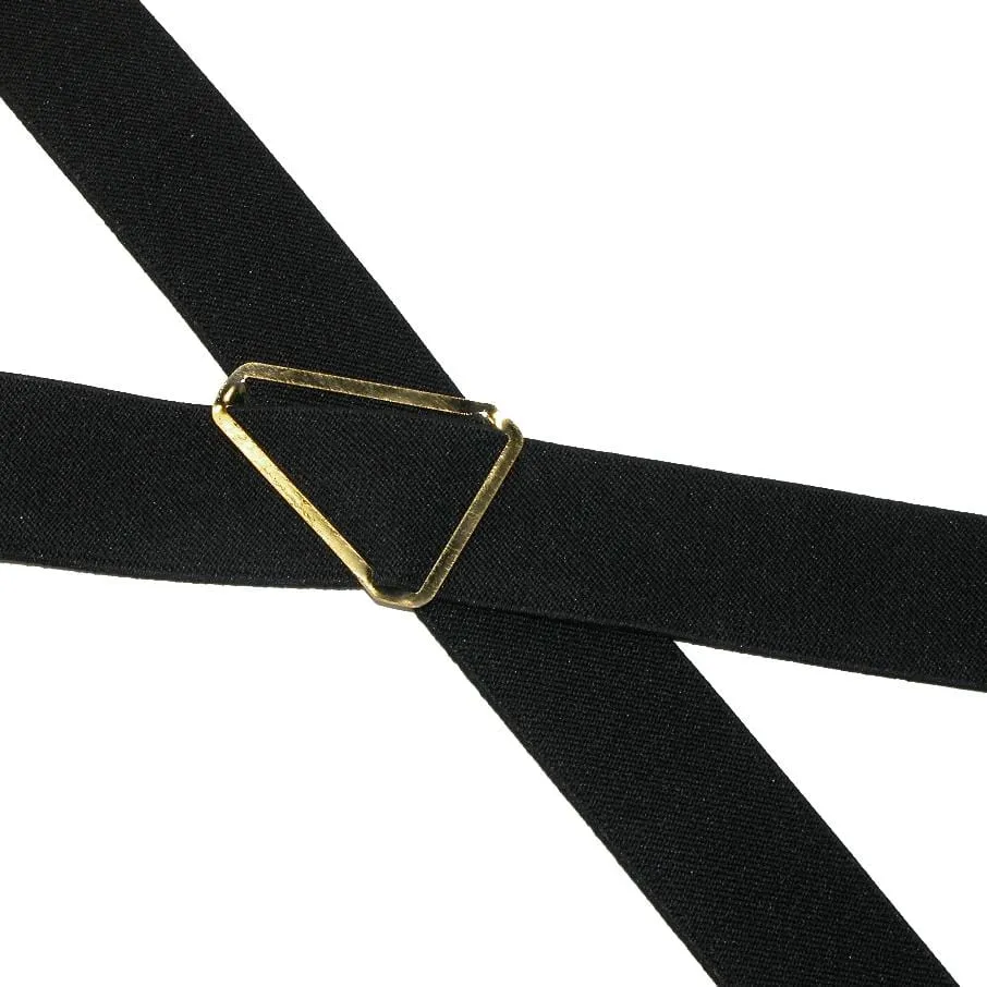 CTM® Men's Elastic X-Back Suspenders with Brass Hardware