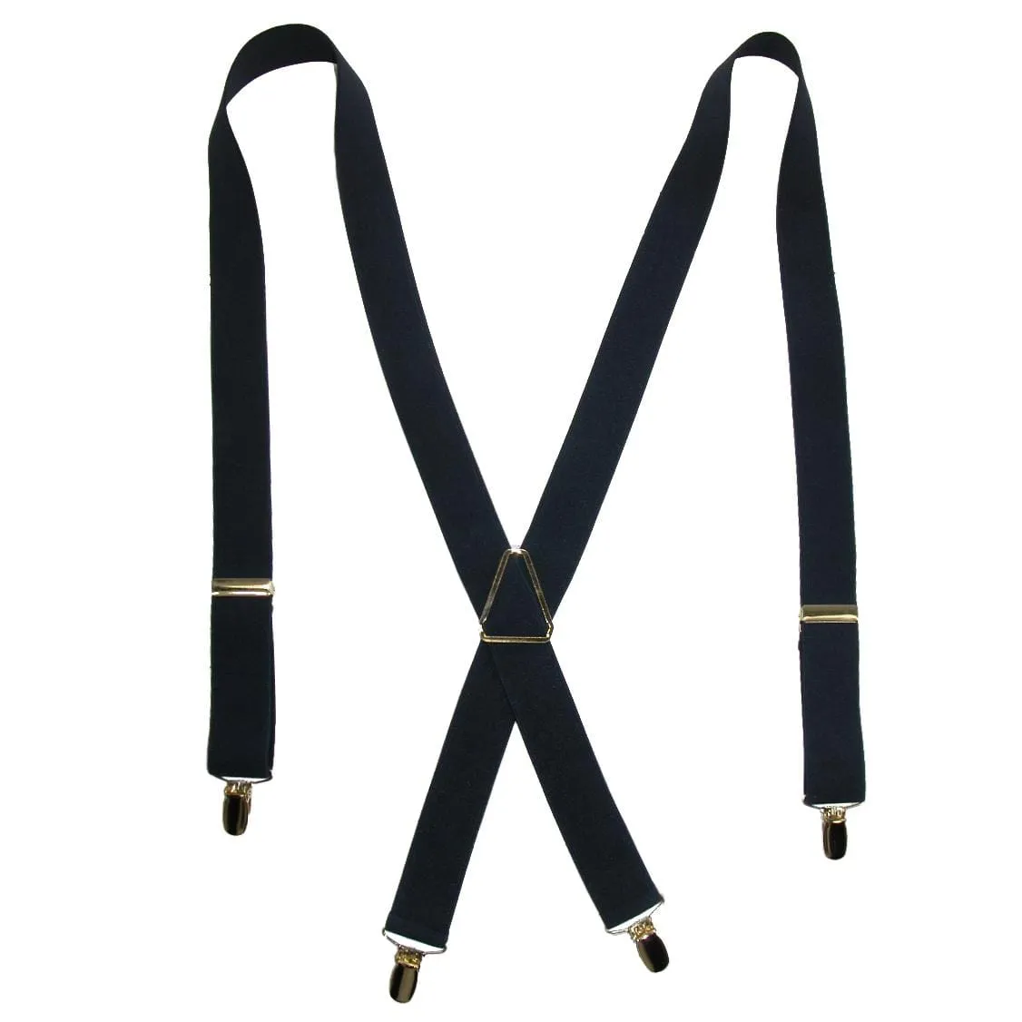 CTM® Men's Elastic X-Back Suspenders with Brass Hardware