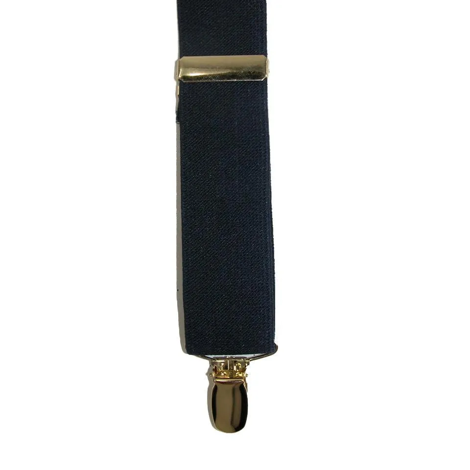 CTM® Men's Elastic X-Back Suspenders with Brass Hardware