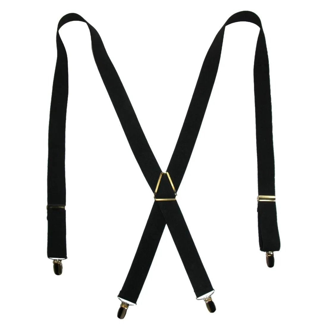 CTM® Men's Elastic X-Back Suspenders with Brass Hardware
