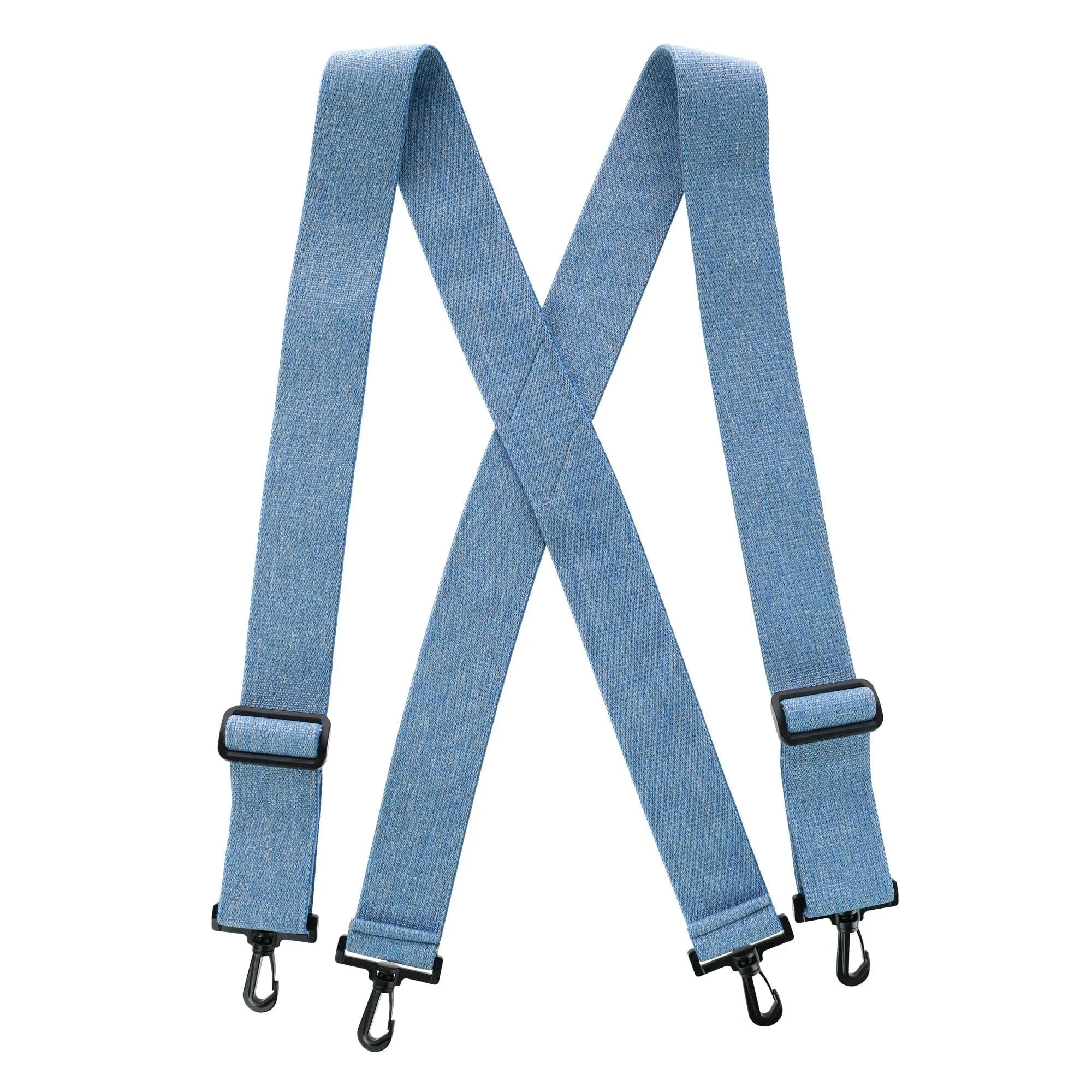 CTM® Men's Elastic X-Back Suspenders with Plastic Hook Ends