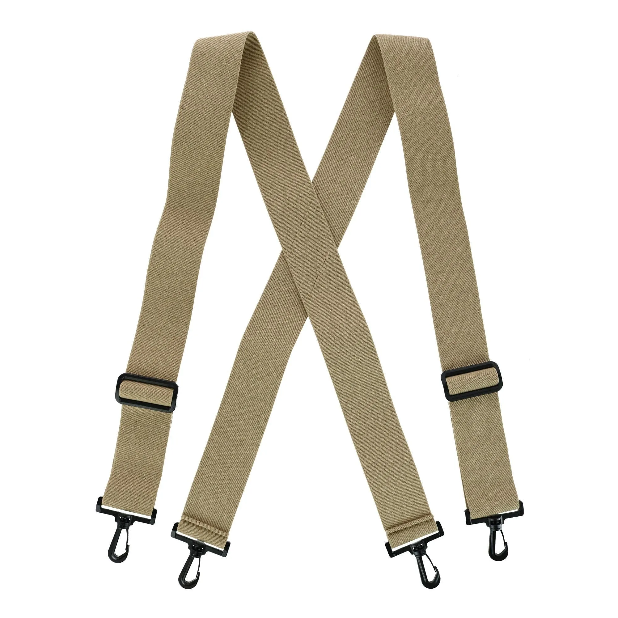CTM® Men's Elastic X-Back Suspenders with Plastic Hook Ends