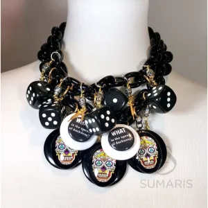 DARKNESS OOAK STATEMENT NECKLACE