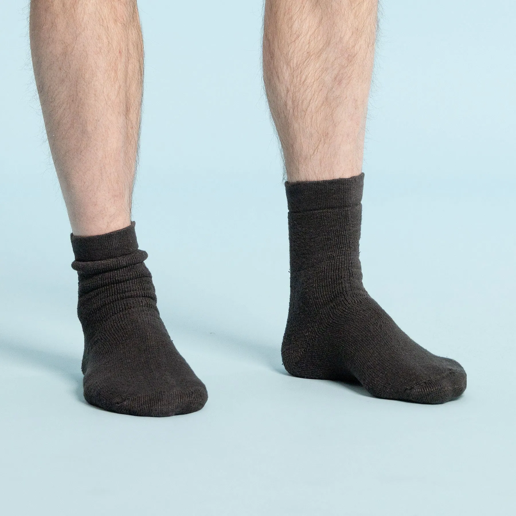 DVORAK 99% Organic Hemp Terry Socks (Thick, Plush, Soft) (1 Pair) (99.95% Biodegradable)