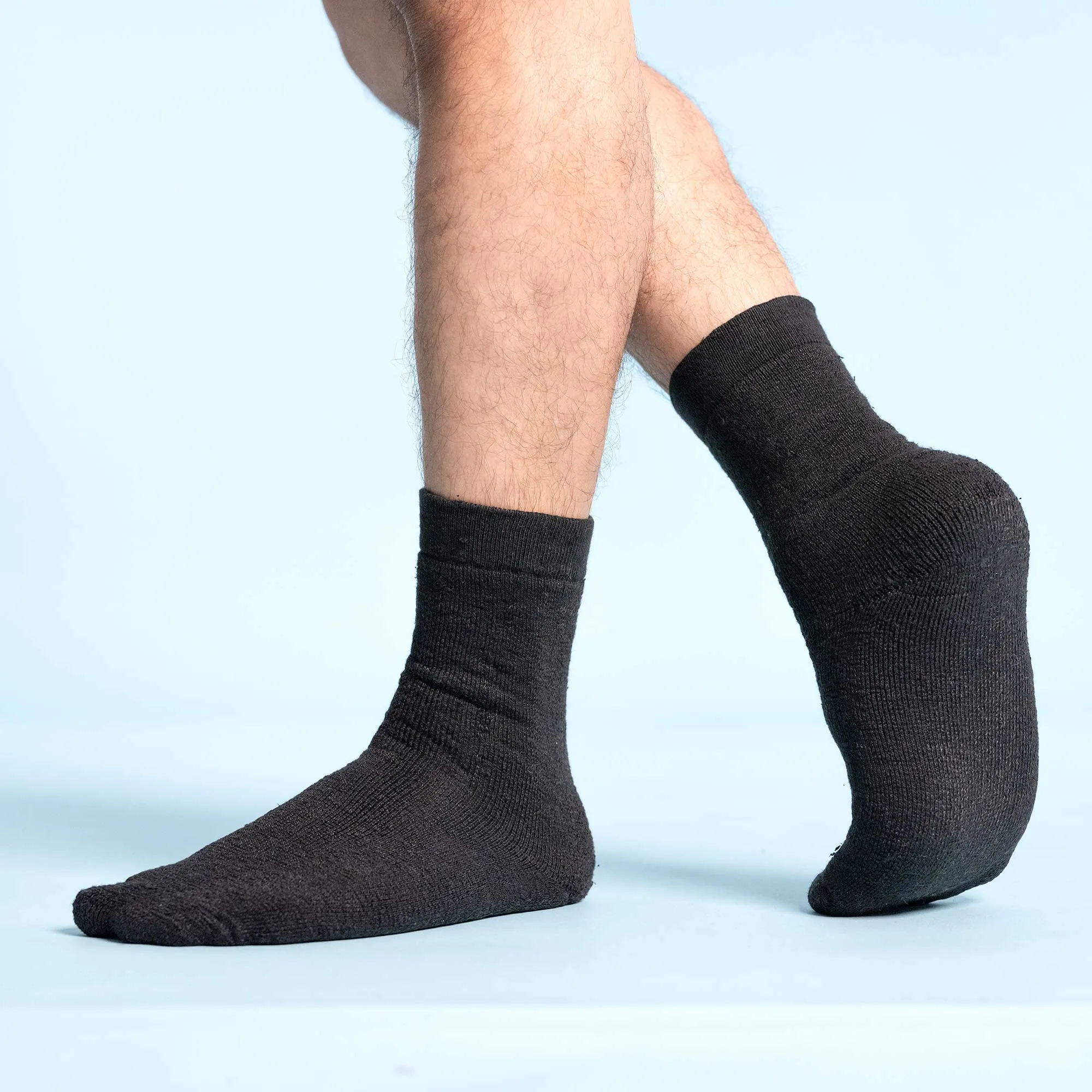 DVORAK 99% Organic Hemp Terry Socks (Thick, Plush, Soft) (1 Pair) (99.95% Biodegradable)