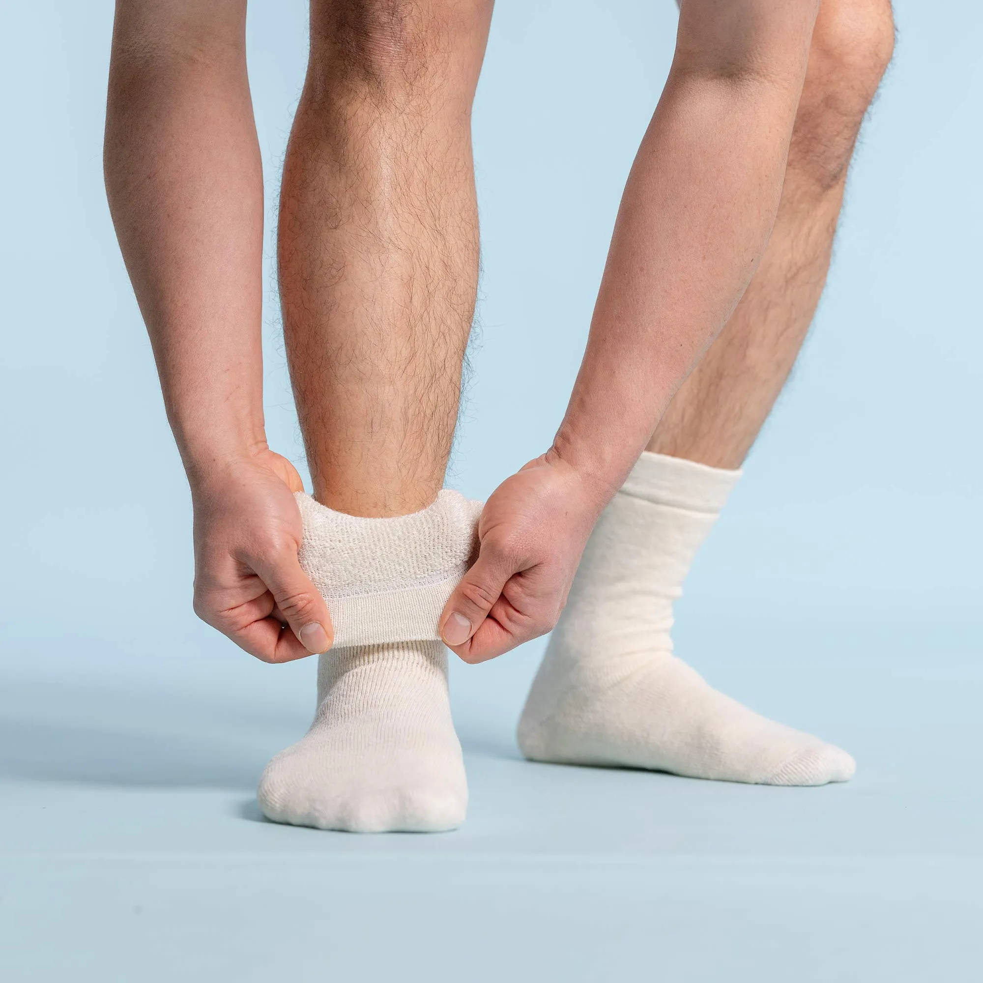 DVORAK 99% Organic Hemp Terry Socks (Thick, Plush, Soft) (1 Pair) (99.95% Biodegradable)