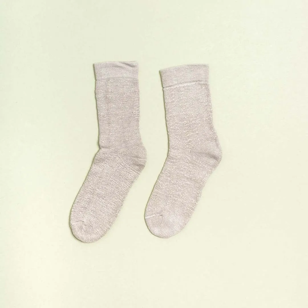 DVORAK 99% Organic Hemp Terry Socks (Thick, Plush, Soft) (1 Pair) (99.95% Biodegradable)