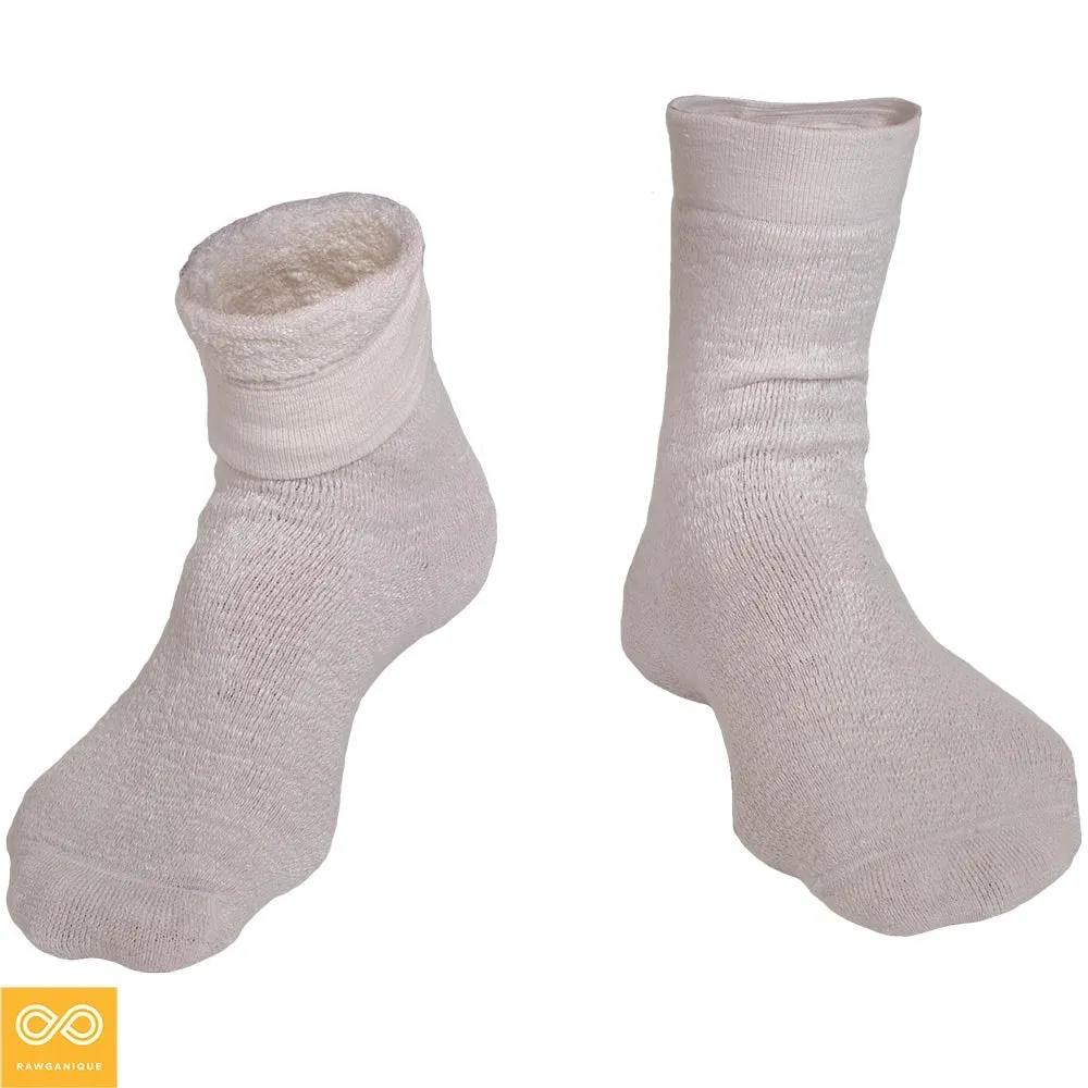 DVORAK 99% Organic Hemp Terry Socks (Thick, Plush, Soft) (1 Pair) (99.95% Biodegradable)