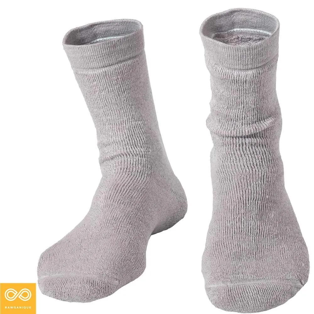 DVORAK 99% Organic Hemp Terry Socks (Thick, Plush, Soft) (1 Pair) (99.95% Biodegradable)