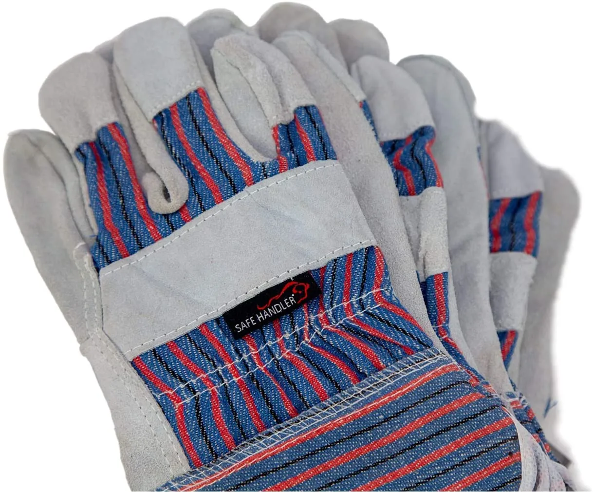 Economy Work Leather Safety Gloves, Heavy Duty Rugged Design (Pack of 6)