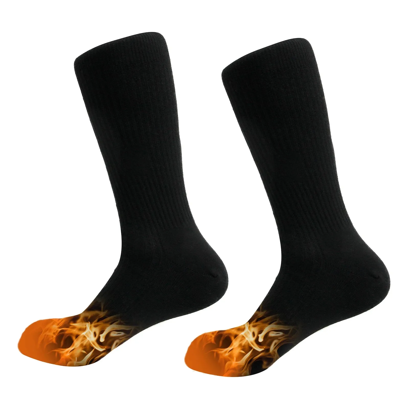 Electric Heated Socks Battery Powered Heated Socks Winter Warm Cotton Socks Foot Warmer for Skiing Camping Hiking