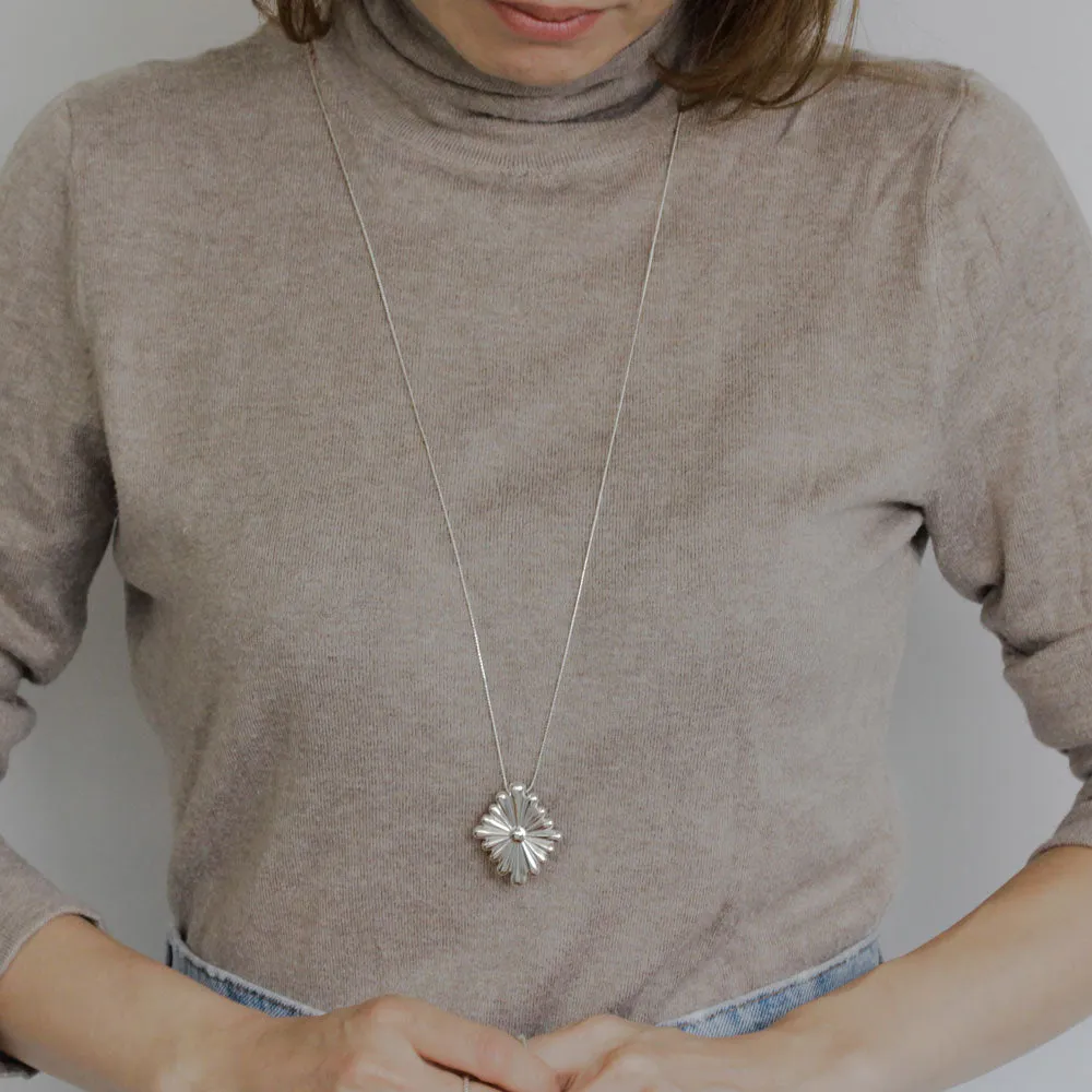 Flower Long Statement Necklace