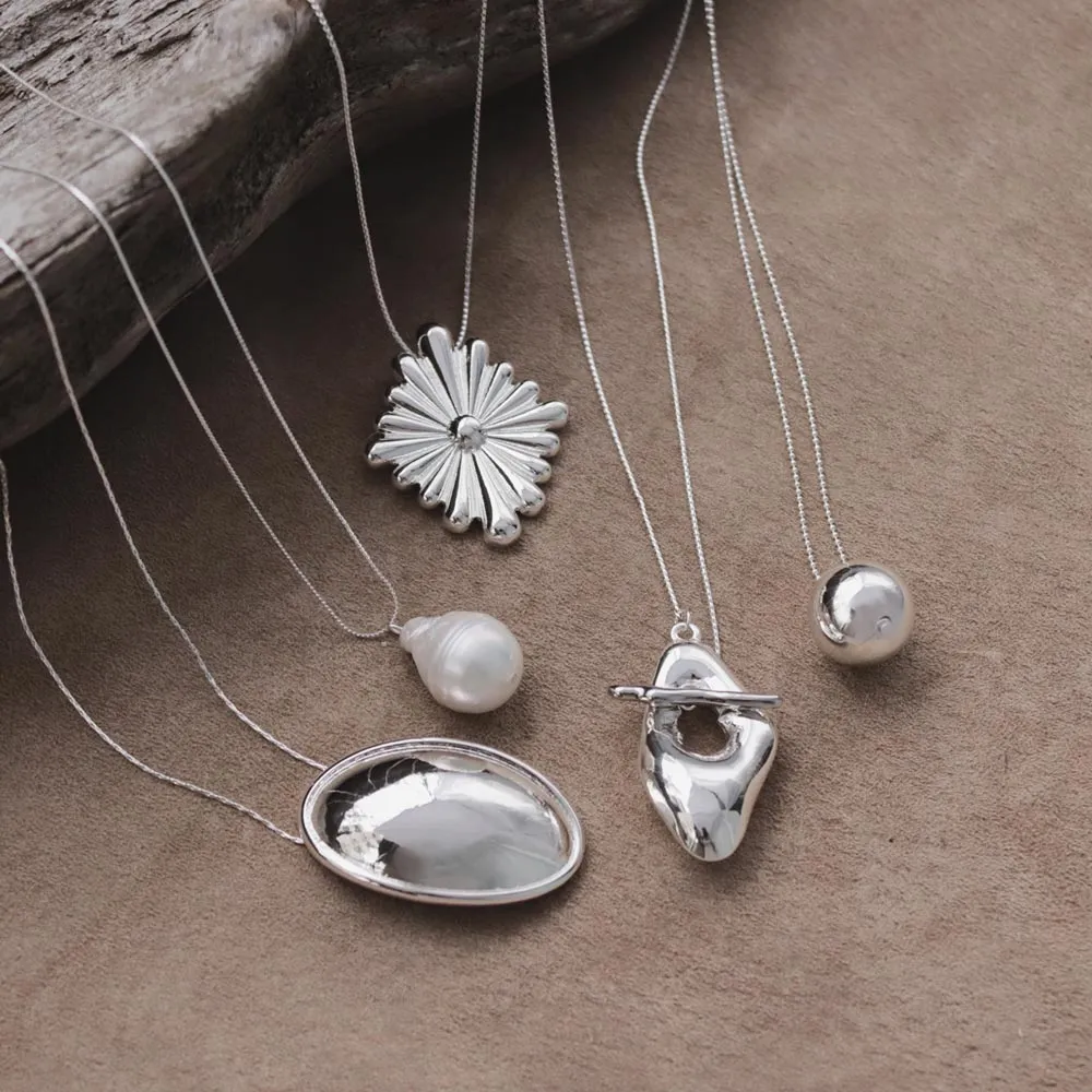 Flower Long Statement Necklace