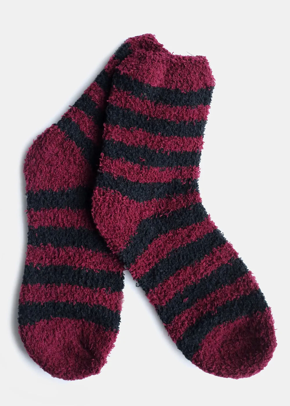 Fuzzy Socks with Stripes