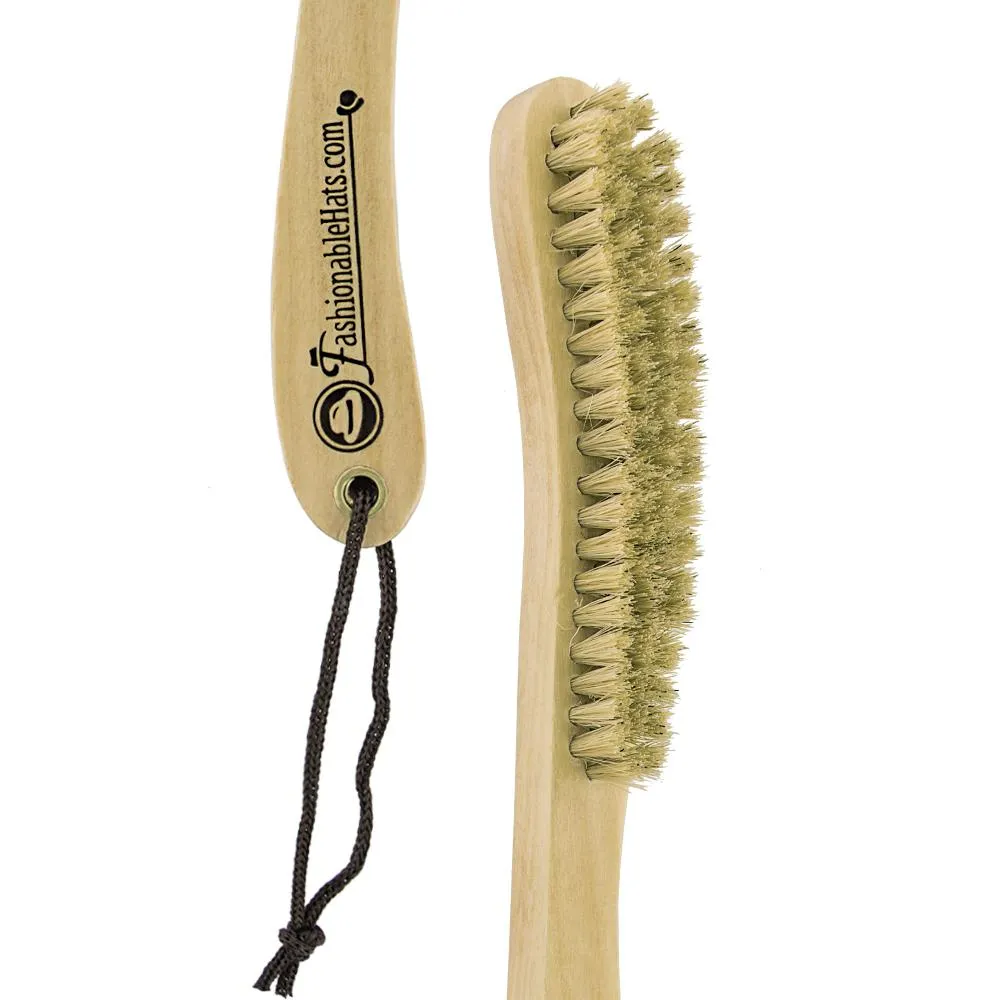 Hat Brush - Natural Soft Tan Bristles for Wool and Fur