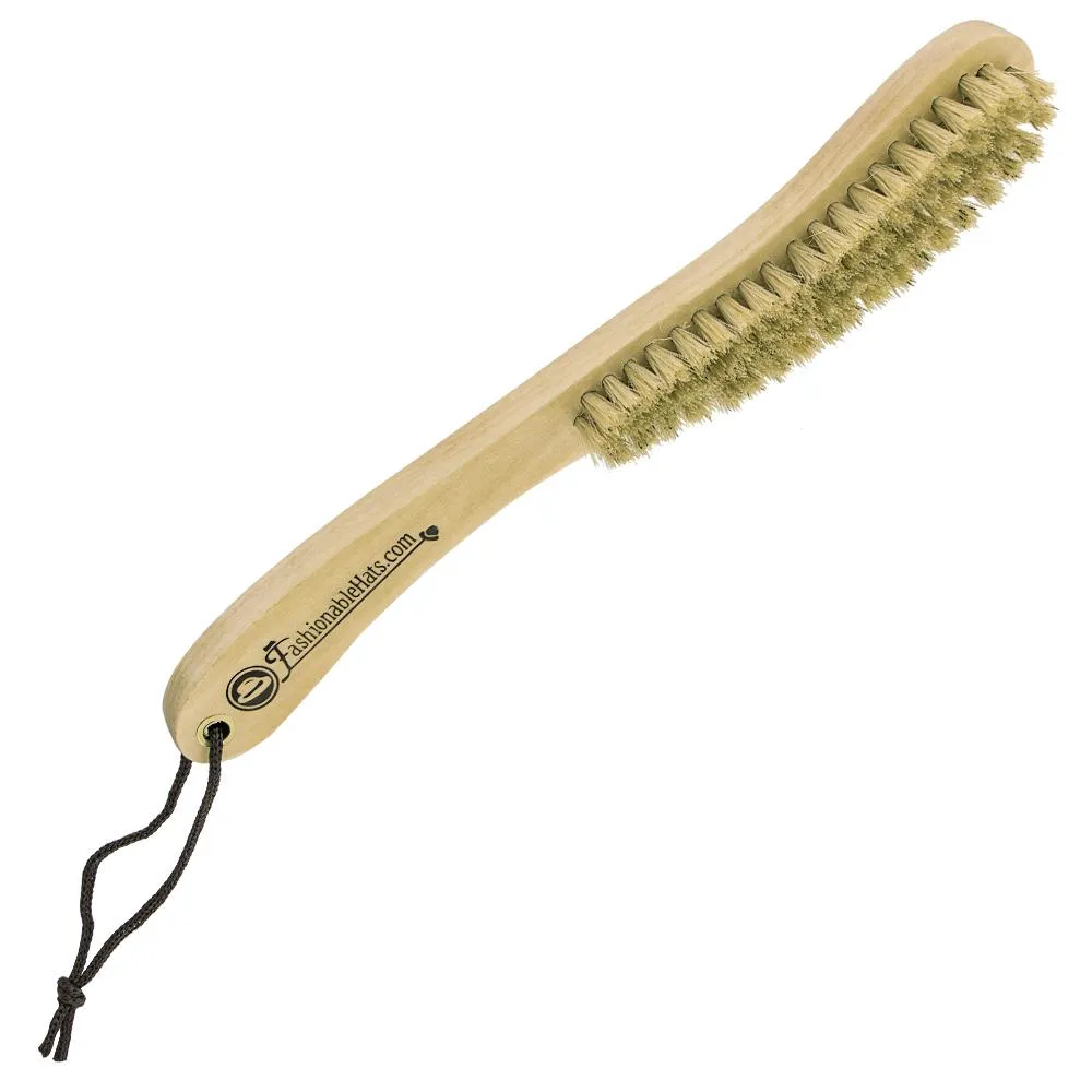 Hat Brush - Natural Soft Tan Bristles for Wool and Fur