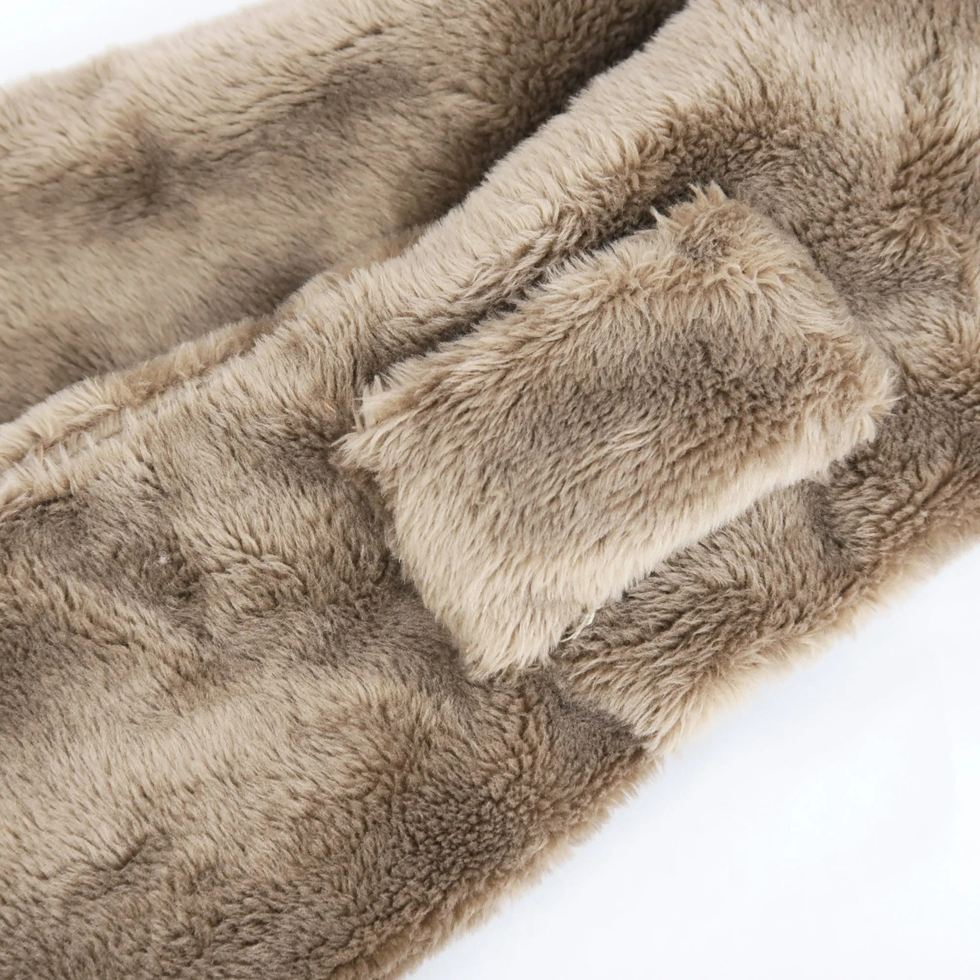 Kids Winter Fashion Scarf Baby Warm Fluffy Thick Fleece Toddler Neck Warmer | Ivory Navy