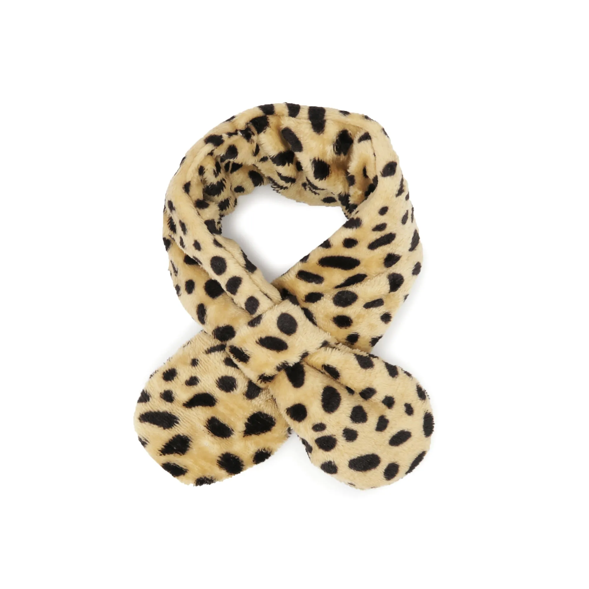 Kids Winter Fashion Scarf Baby Warm Fluffy Thick Fleece Toddler Neck Warmer | Ivory Navy